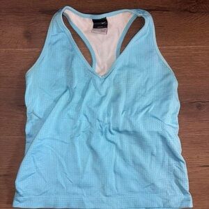 Nike Blue and White Dri-FIT Tank